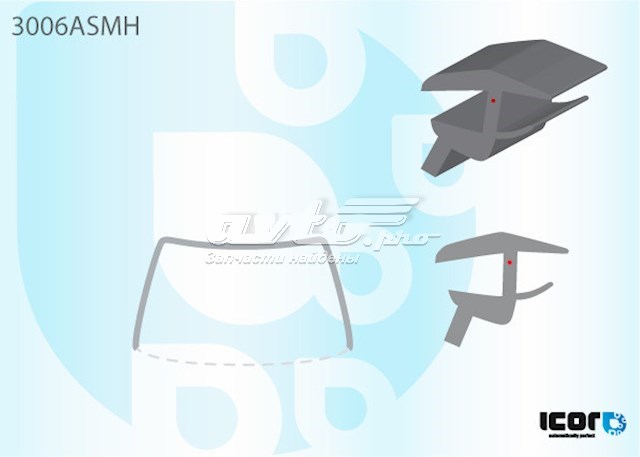 Молдинг вітрового скла FPS GS2201P110X ціна, від 11.43 USD