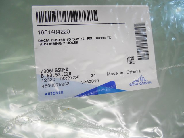 7306LGSR5FD Sekurit Скло водійських дверей