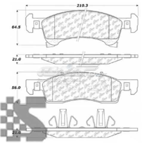 Купити 10209340 Centric Parts Колодки гальмівні передні, дискові