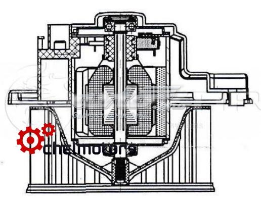 Двигун вентилятора пічки (обігрівача салону) LFH1168 Luzar