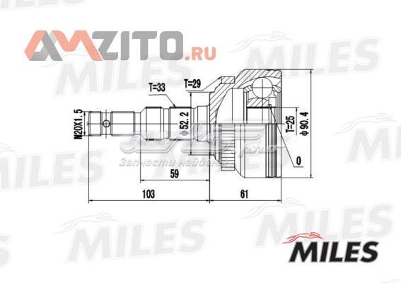 ШРУС зовнішній передній GA20352 Miles