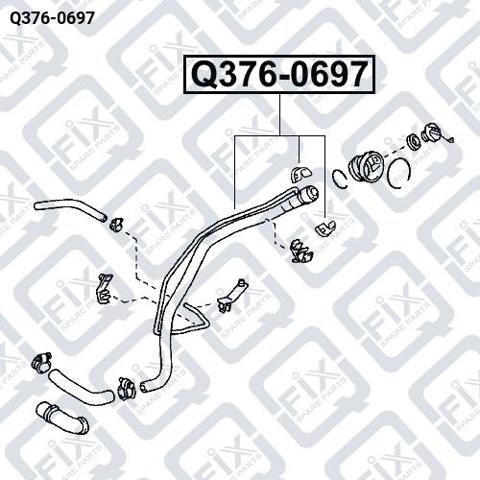 Шланг заливної горловини, паливного бака Q-fix Q3760697 ціна, від 59.55 USD