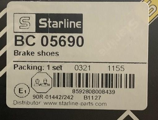 Передні тормозні колодки BC05690 Starline