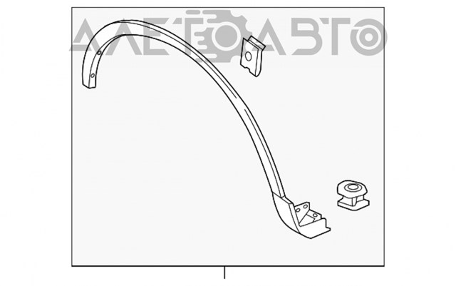 Накладка переднього лівого крила Ford FA1Z16268AB ціна, від 101.24 USD
