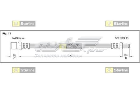 HAAA1272 Starline Шланг гальмівний задній