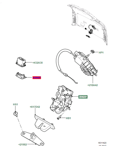 Замок багажника LR070126 Land Rover