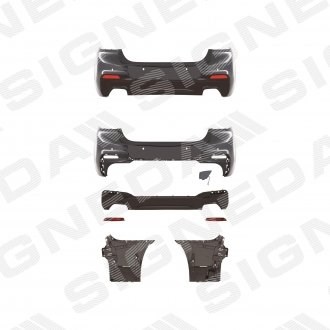 Задній бампер PBM04196ASET Signeda
