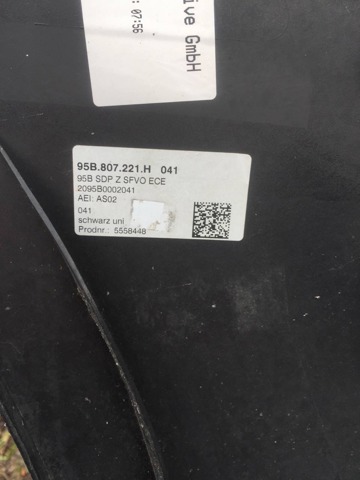 95B807221HG2X Porsche 