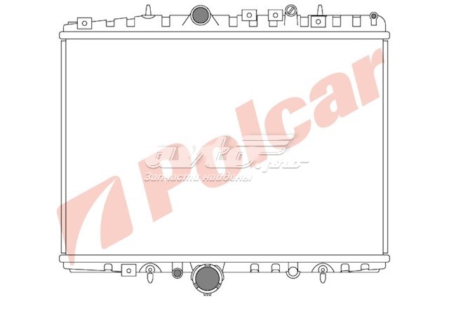 Радіатор охолодження двигуна 2332086 Polcar