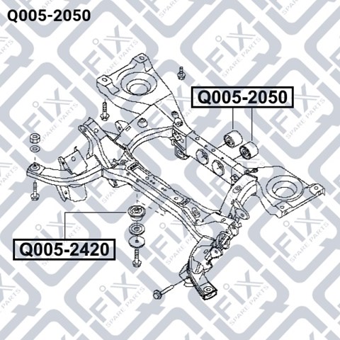 Сайлентблок задньої балки Q0052050 Q-fix