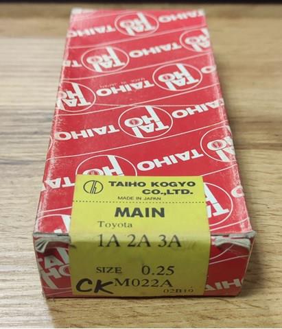 Вкладиші колінвала, корінні, комплект, 1-й ремонт (+0,25) Taiho M022025