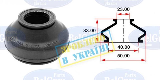 Пильник опори кульової нижній Belgum BG0132 ціна, від 1.75 USD