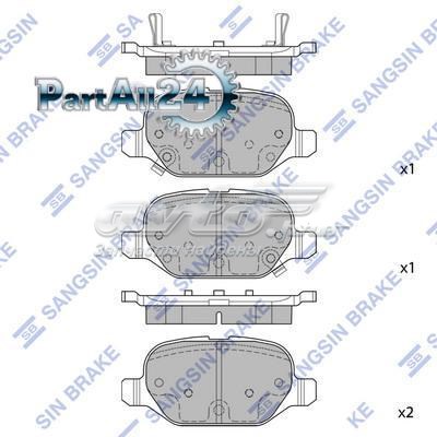 Колодки гальмові задні, дискові SP1709 Sangsin
