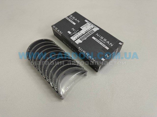 Вкладиші коленвала, корінні, комплект, 1-й ремонт (+0,25) Nissan/Infiniti 12208AR010 ціна, від 32.42 USD