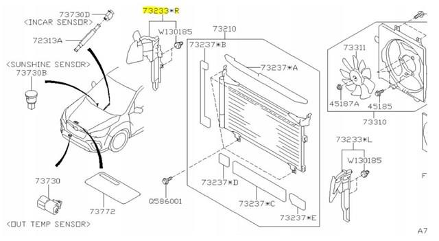 Повітропровід / дефлектор радіатора, правий Subaru Forester (S14, SK) (Субару Форестер)