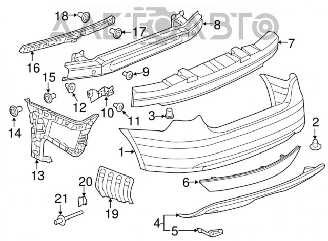 Абсорбер (наповнювач) бампера заднього FPS FP7430985 ціна, від 12.67 USD