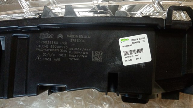 Фара денного світла, ліва 9676036380 Peugeot/Citroen
