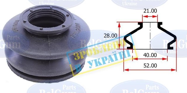 Пильник опори кульової верхньої BG0168 Belgum
