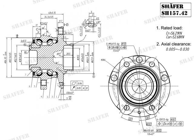 Маточина задня SH15742K Shafer