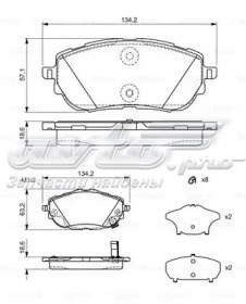 986494676 Bosch Передні гальмівні колодки