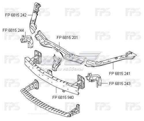 Підсилювач бампера переднього FP6815940 FPS