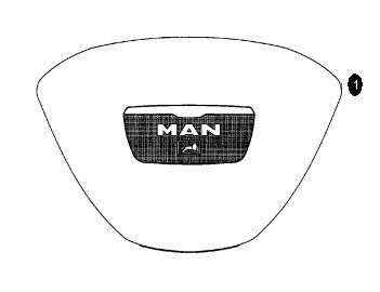 Накладка подушки безпеки AIR BAG рульового колеса MAN 81464326014 ціна, від 116.65 USD