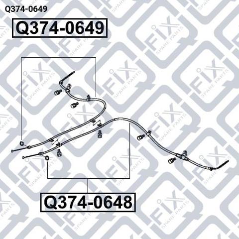Трос ручника задній правий Q-fix Q3740649