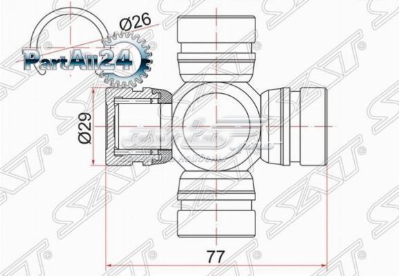 ST0437160051 SAT Хрестовина карданного валу, переднього