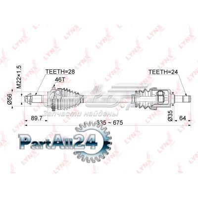Ліва піввісь CD1015A Lynxauto