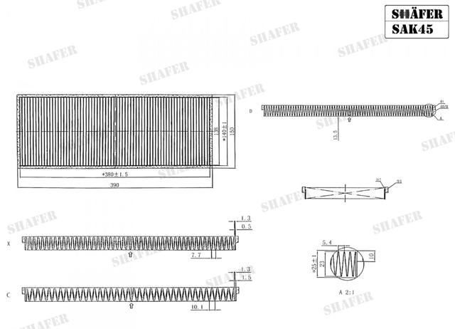 Фільтр салону SAK45 Shafer