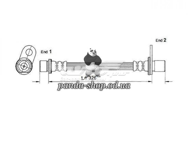 Шланг гальмівний задній, правий K&K FT2180 ціна, від 11.67 USD