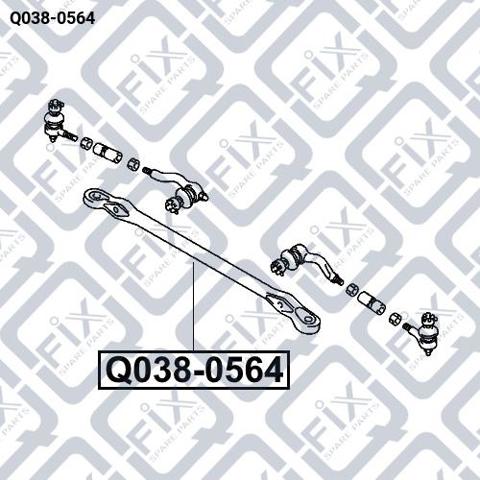 Тяга рульова центральна Q-fix Q0380564 ціна, від 72.86 USD