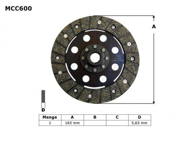 MCC600 TRW Диск зчеплення