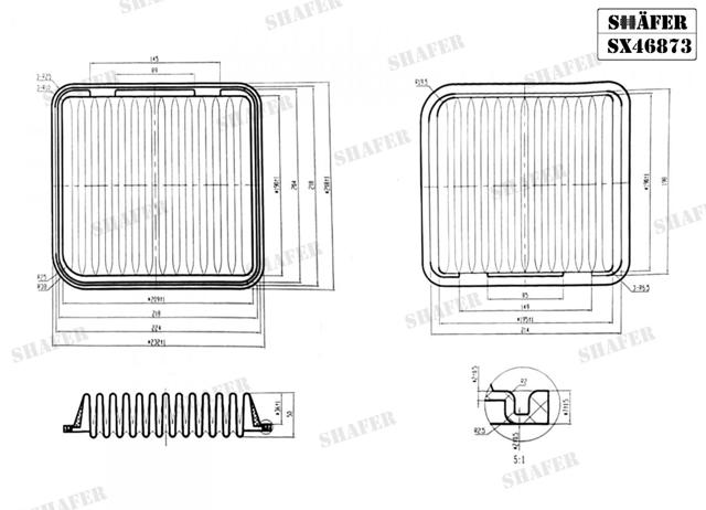 Фільтр повітряний SX46873 Shafer