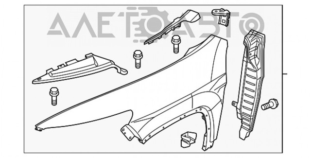 Ліве переднє крило FPS FP3805311 ціна, від 94.00 USD