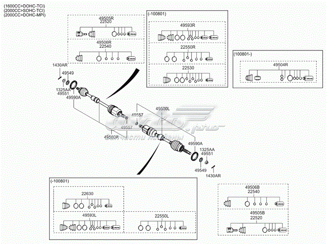 Пыльник шруса наружный HYUNDAI 495941H011