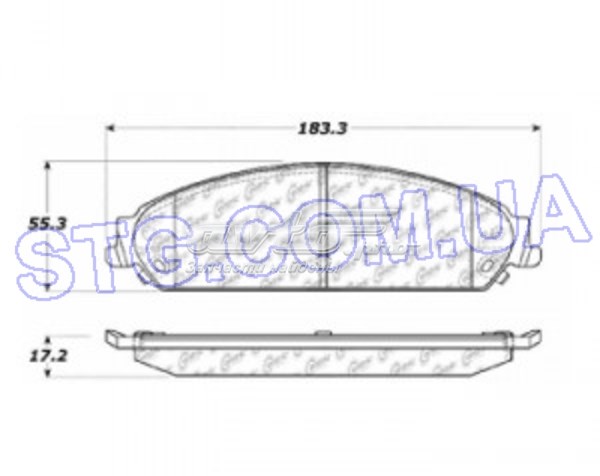 Гальмівні колодки Centric Parts 10210580 ціна, від 2180.88 UAH