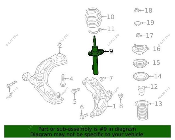 DGH934900A Mazda Ліва передня стійка