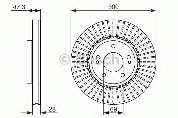Гальмівні диски передні 986479595 Bosch