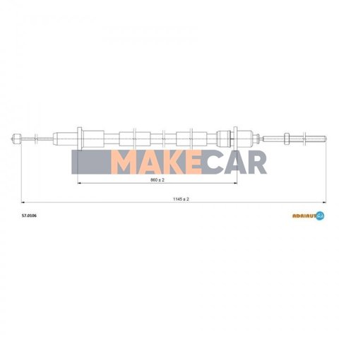 Трос зчеплення Adriauto 570106 ціна, від 8.81 USD