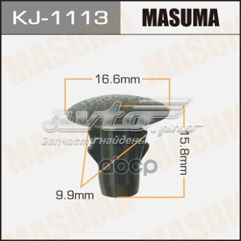 Пістон (кліп) кріплення підкрилки переднього крила KJ1113 Masuma