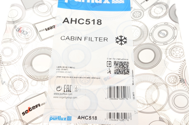 Повітряний фільтр салону Purflux AHC518