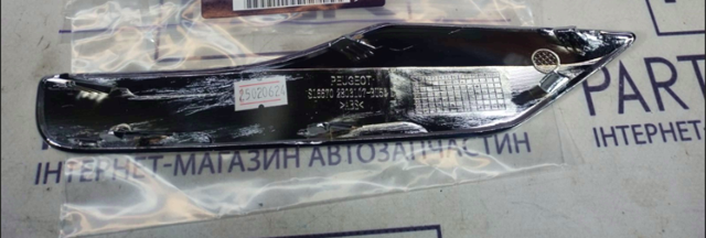 1666749980 Peugeot/Citroen Молдинг решітки переднього бампера, лівий