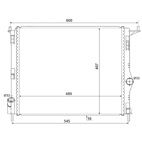 R20019 Sato Tech Радіатор охолодження двигуна