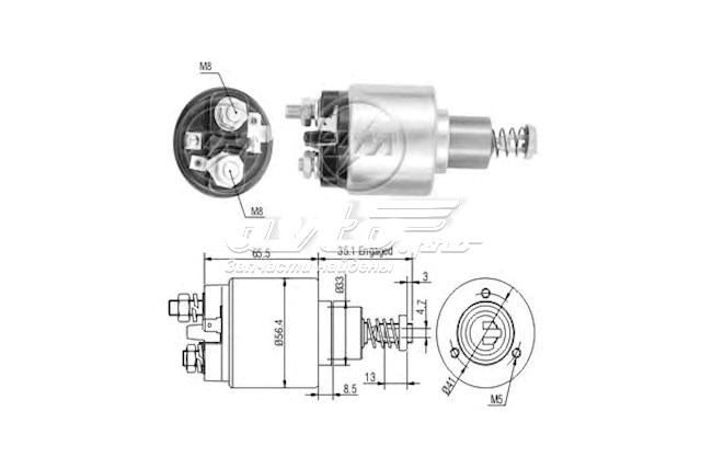 Реле втягуюче стартера VAG 068911287C