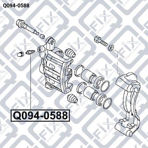 Q0940588 Q-fix Штуцер прокачування супорта гальмівного, заднього