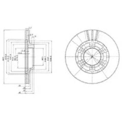 Диск гальмівний передній BG2561 Delphi