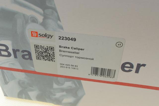 Супорт гальмівний, передній, правий Solgy 223049
