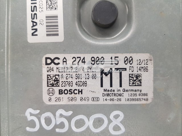  Nissan/Infiniti A2749001500 ціна, від 164.65 USD