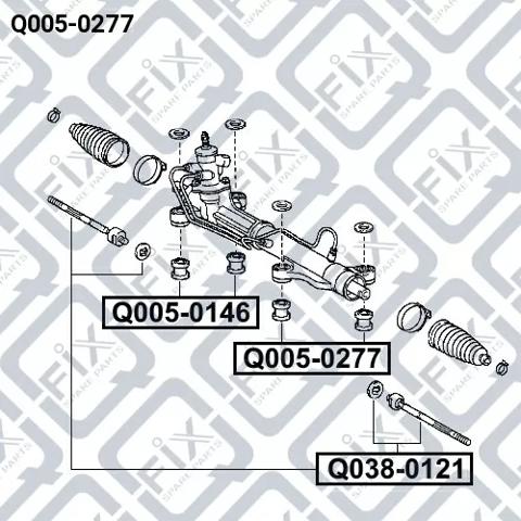 Сайлентблок кріплення рульової рейки Q-fix Q0050277 ціна, від 4.91 USD